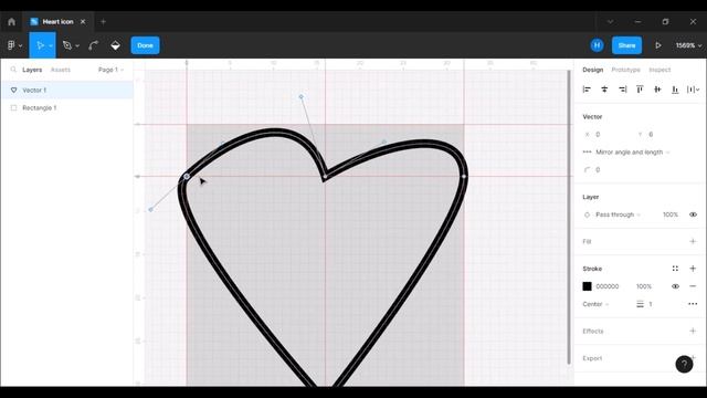 How to create a heart icon using pen tool in Figma смотреть онлайн