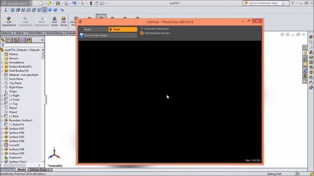 SolidWorks Audi TT4 3D Modelling Photoview 360 смотреть онлайн
