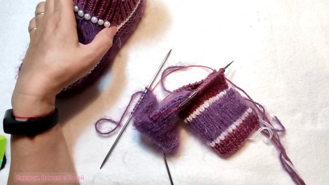 ?Носки-пушистики? МК➡️ На двух спицах без шва на подошве ? смотреть онлайн