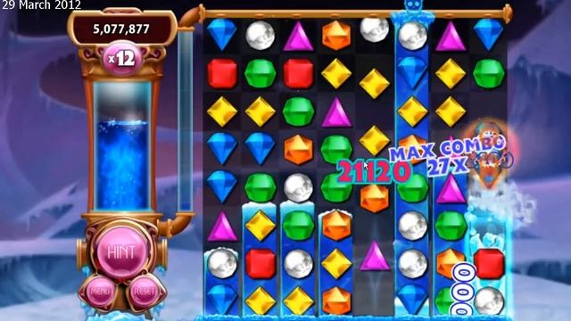 Bejeweled 3 Ice storm - Super Ice Breaker (x73 Ice Combo)[720p] смотреть онлайн
