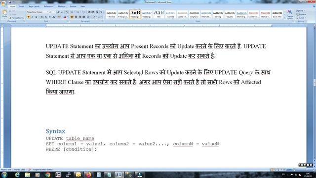 SQL Tutorial For Beginners In Hindi | SQL Select, Update, Insert into Statement, Where Clause смотреть онлайн