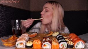 MUKBANG | Опять Суши/роллы, мидии | Sushi/rolls, mussels не ASMR