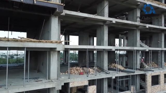 Заливка колонн и диафрагм 12-го этажа Блока "Б" ЖД "Кок Жар де Люкс" 02 07 2018 смотреть онлайн