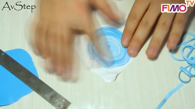 Мастер-класс: Серьги "Голубой агат" из полимерной глины FIMO/polymer clay tutorial смотреть онлайн