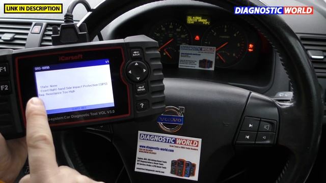 Reset SRS Airbag Service Urgent message iCarsoft VOL V3.0 Volvo & Saab смотреть онлайн