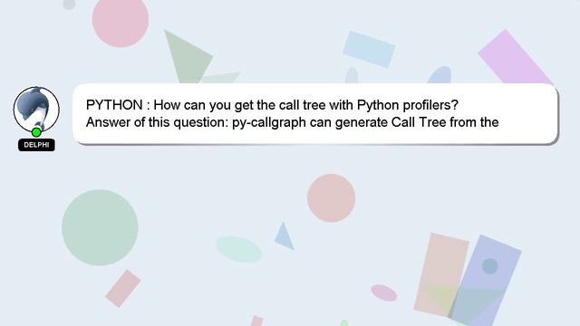 PYTHON : How can you get the call tree with Python profilers? смотреть онлайн