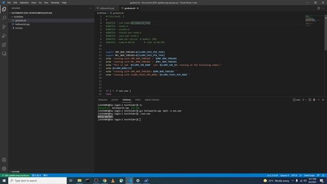 HOW TO: Run Code on the getafix cluster using the slurm queuing system смотреть онлайн