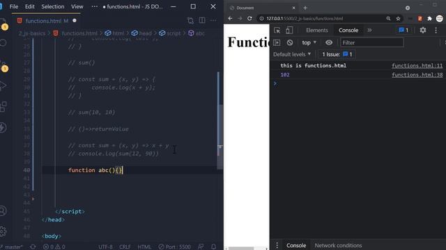 5. Functions | Arrow Functions | Dom manipulation смотреть онлайн