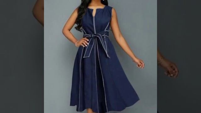 Top!50 +Adorable denim skater dresses American Style denim skater /Mini frocks Latest Arrival denim смотреть онлайн