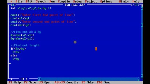DDA LINE DRAWING ALGORITHM PROGRAM IN C++ (COMPUTER GRAPHICS) смотреть онлайн