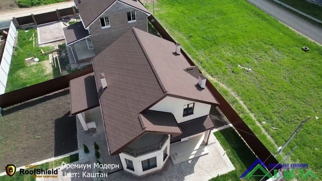 Гибкая Черепица RoofShield Премиум Модерн Каштан