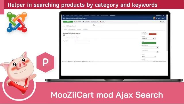 Joomla MooZiiCart Module Ajax Search helper in searching products by category and keywords смотреть онлайн