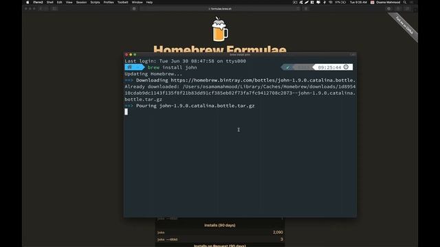 How to Install John the Ripper on macOS (Using Brew) 2020 смотреть онлайн