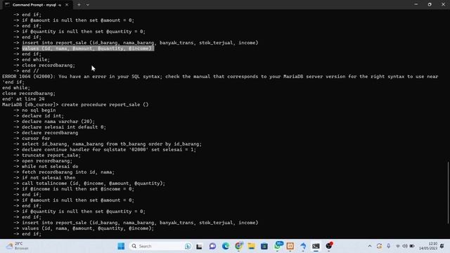 Membuat Cursor MYSQL dengan menggunakan CMD | Teknologi Basis Data смотреть онлайн