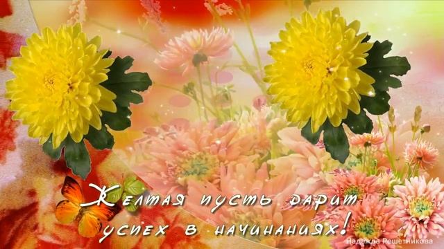 В осенний яркий день, тебе я хризантемы посылаю! смотреть онлайн