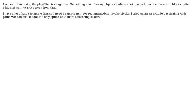 Drupal: Php in "regions" without php filter смотреть онлайн