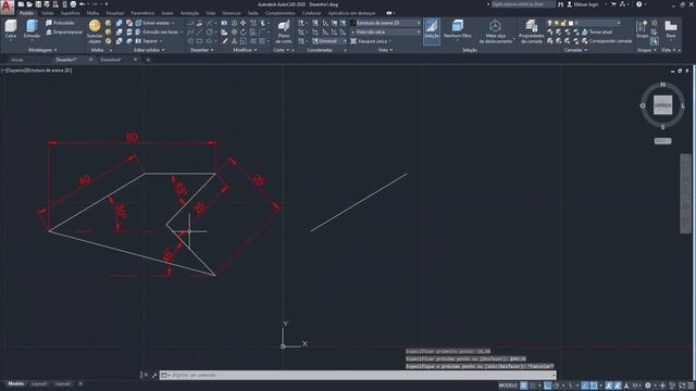 Aula AutoCad Iniciantes - Comece desta forma para fazer linhas em Ângulos - Desenhistas CADistas смотреть онлайн