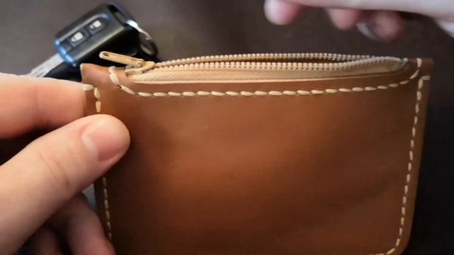 Ключница на молнии из кожи DIY. Ручная работа Don Monedero. key holder смотреть онлайн