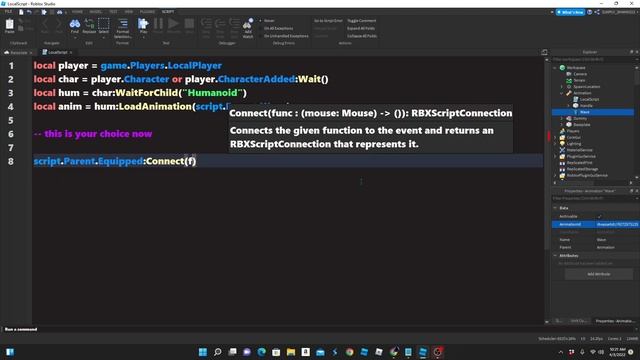 How to make an animation play if you hold / activate a tool | Roblox Studio Tutorial смотреть онлайн