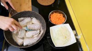 МИНТАЙ С ОВОЩАМИ В СКОВОРОДЕ. Именно так готовлю МИНТАЙ