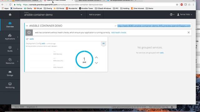 Docker, Ansible Container and OpenShift demo смотреть онлайн