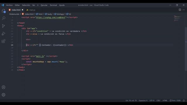Directiva V-If | TUTORIAL Vue.js ??? смотреть онлайн