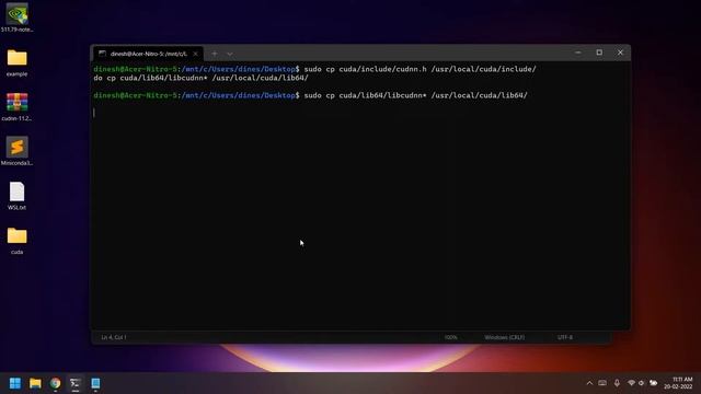 Installation of WSL on Windows 11 with support of CUDA-CuDNN, PyTorch, Tensorflow | Part - 1 смотреть онлайн