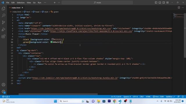 How To Create Music Player In Bootstrap 5 ?  #webdevelopment #website #coding