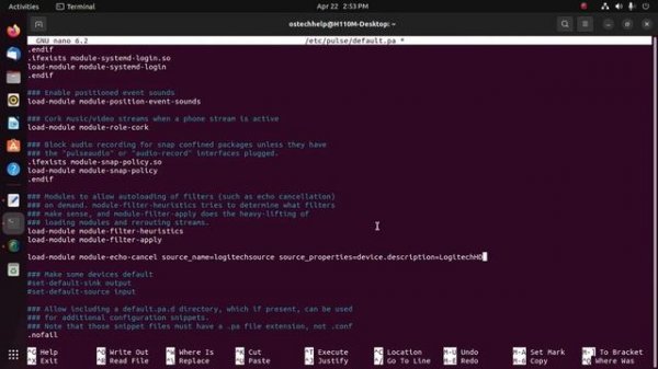 How to enable noise cancellation and remove background noise from microphone on Ubuntu 22.04 LTS