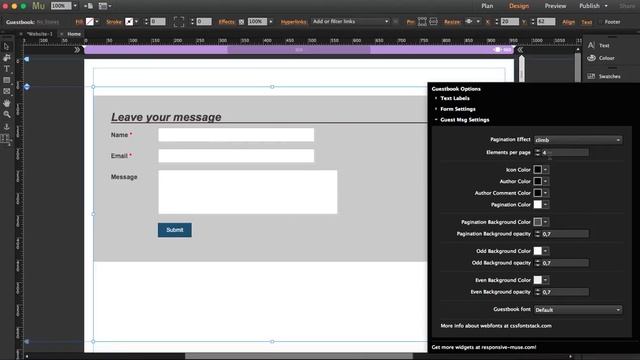 Guestbook with Control Panel for Adobe Muse смотреть онлайн