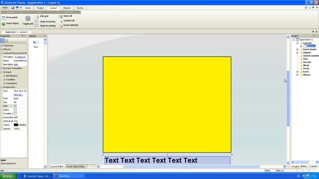 Scira Construct #10. Делаем движущийся текст смотреть онлайн