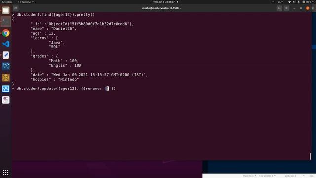 18 MongoDB Update change key $rename смотреть онлайн