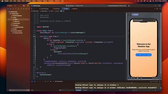 Let's Build Weather App using SwiftUI | iOS 17 | 1/2 смотреть онлайн