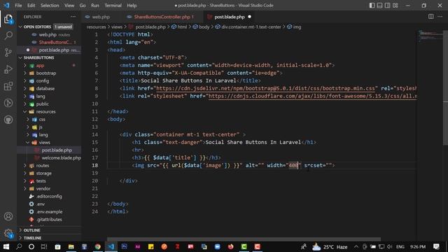 Social Media Share Buttons In Laravel смотреть онлайн