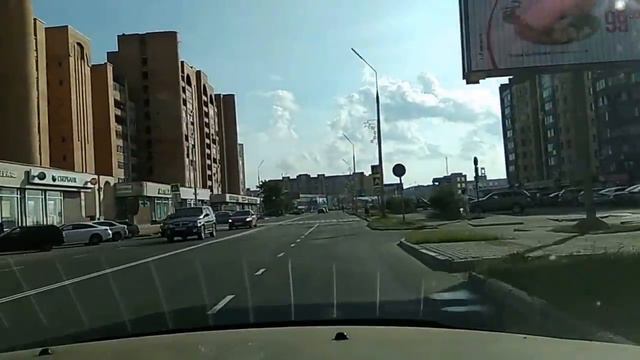 Дубна. Московская область. Вид из окна автомобиля. Russia. Dubna. Moscow region. смотреть онлайн