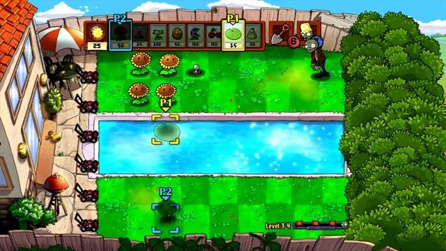 We Play Plants Vs Zombies Xbox 360 - Levels 3-3 and 3-4 смотреть онлайн
