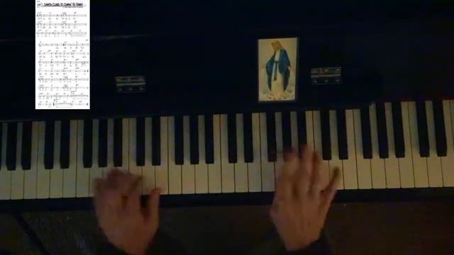 Christmas music - Santa Clause is Coming to Town - with piano solo. смотреть онлайн