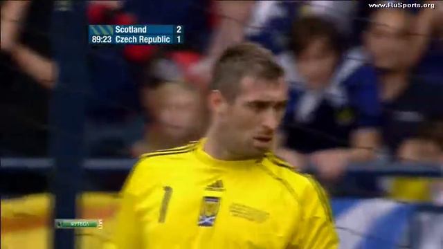 Шотландия - Чехия 2-2 Кадлец с пенальти 03.09.2011 смотреть онлайн