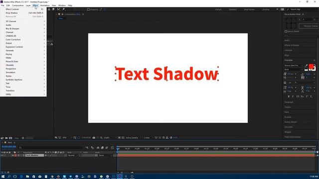 Как добавить тень в After Effects уроки смотреть онлайн