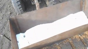 высев самодельной сеялкой для мотоблока