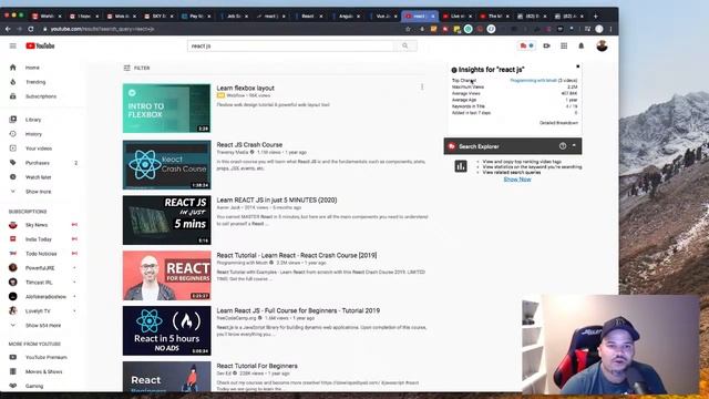 What's The Most Popular Front End Framework and Which Should i learn (React Angular Vue) смотреть онлайн