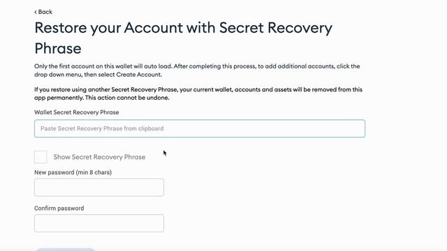 How To Enter Seed Phrase in Metamask - How To Restore Metamask Account (Easy 2022) смотреть онлайн