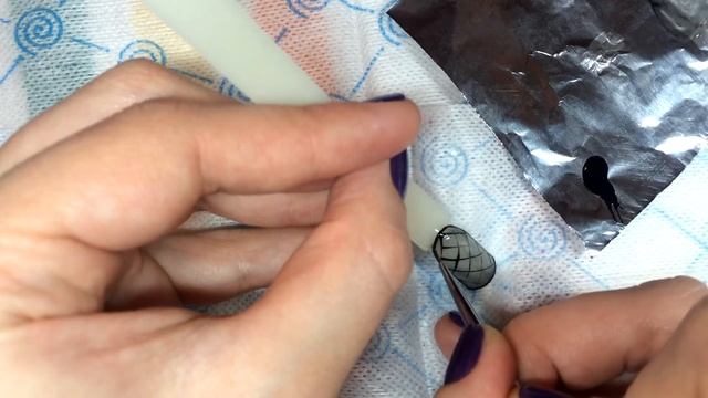 Дизайн ногтей "Вуаль". Вуаль в рамке. смотреть онлайн