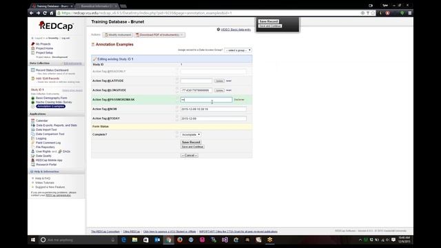 REDCap Using Annotations смотреть онлайн