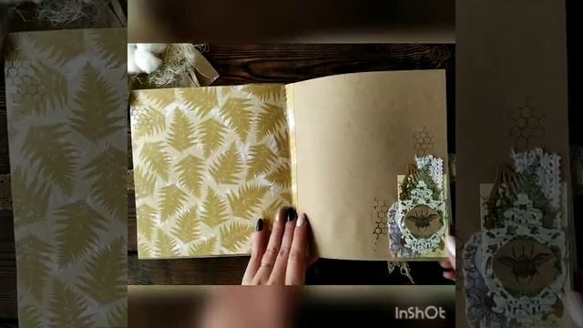 Скрапбукинг. Обзор семейного альбома в эко стиле. Scrapbooking. Eco style family album. смотреть онлайн