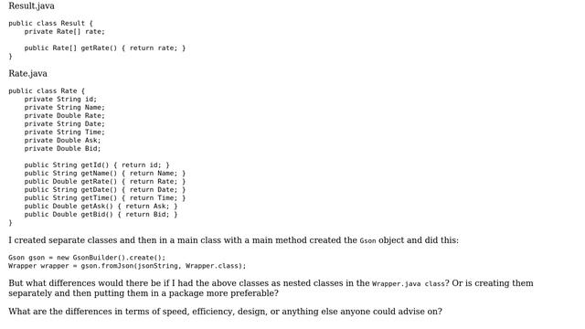 Code Review: GSON parsing - nested classes or not смотреть онлайн