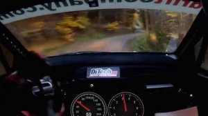 ралли трасса, вид из кабины пилота