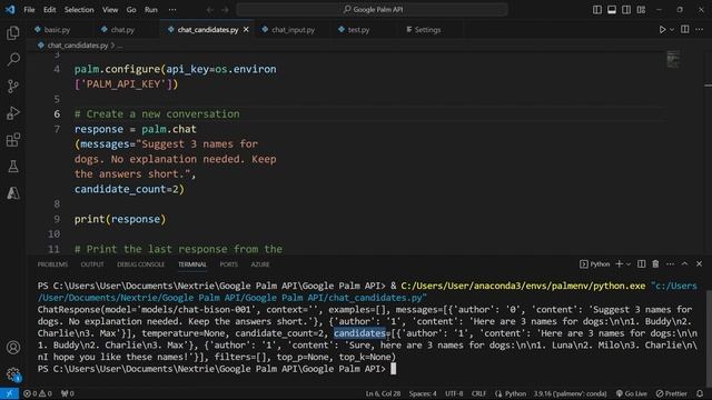Bard API Chat Candidate Responses in Python | Google Generative AI смотреть онлайн