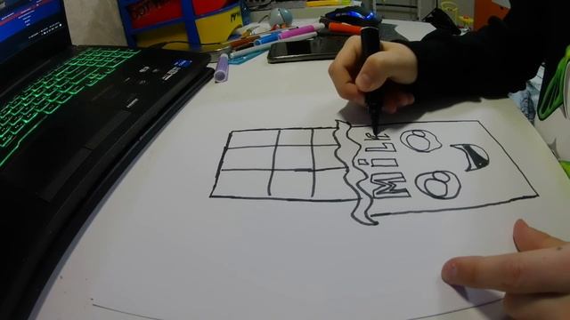 рисуем шоколадку милку или любую другую смотреть онлайн