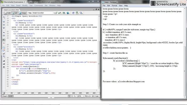 How to create simple jquery accordion смотреть онлайн